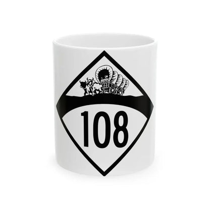 N-108 1950 (Nebraska) (Road Sign) White Coffee Mug 11oz - Go Mug Yourself