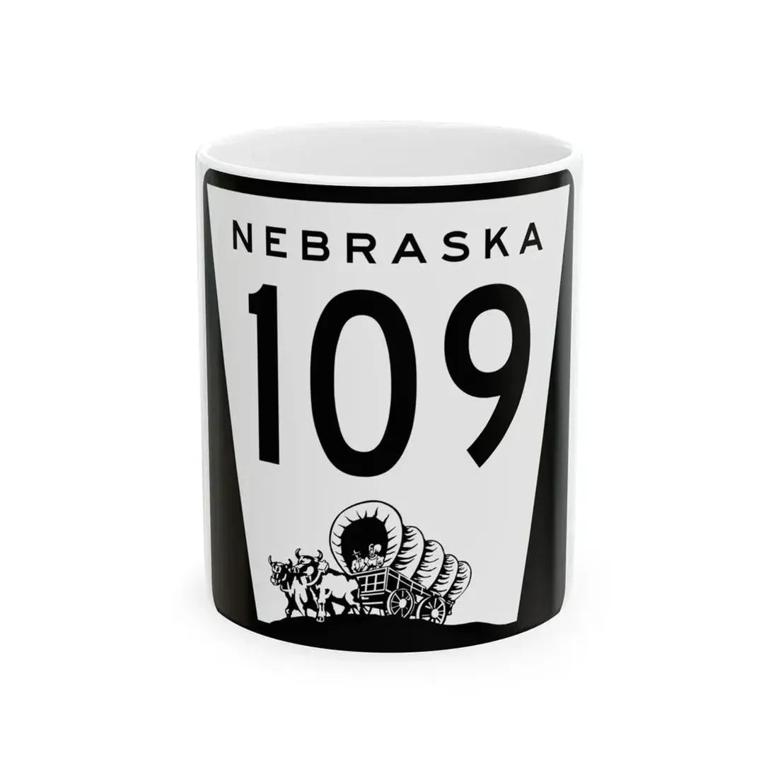 N-109 1967 (Nebraska) (Road Sign) White Coffee Mug 11oz - Go Mug Yourself