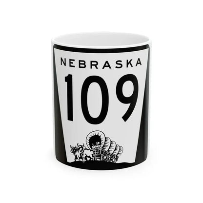 N-109 1967 (Nebraska) (Road Sign) White Coffee Mug 11oz - Go Mug Yourself