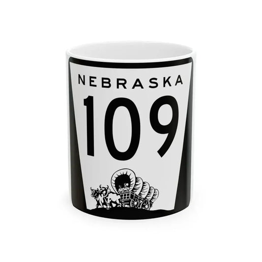 N-109 1967 (Nebraska) (Road Sign) White Coffee Mug 11oz - Go Mug Yourself