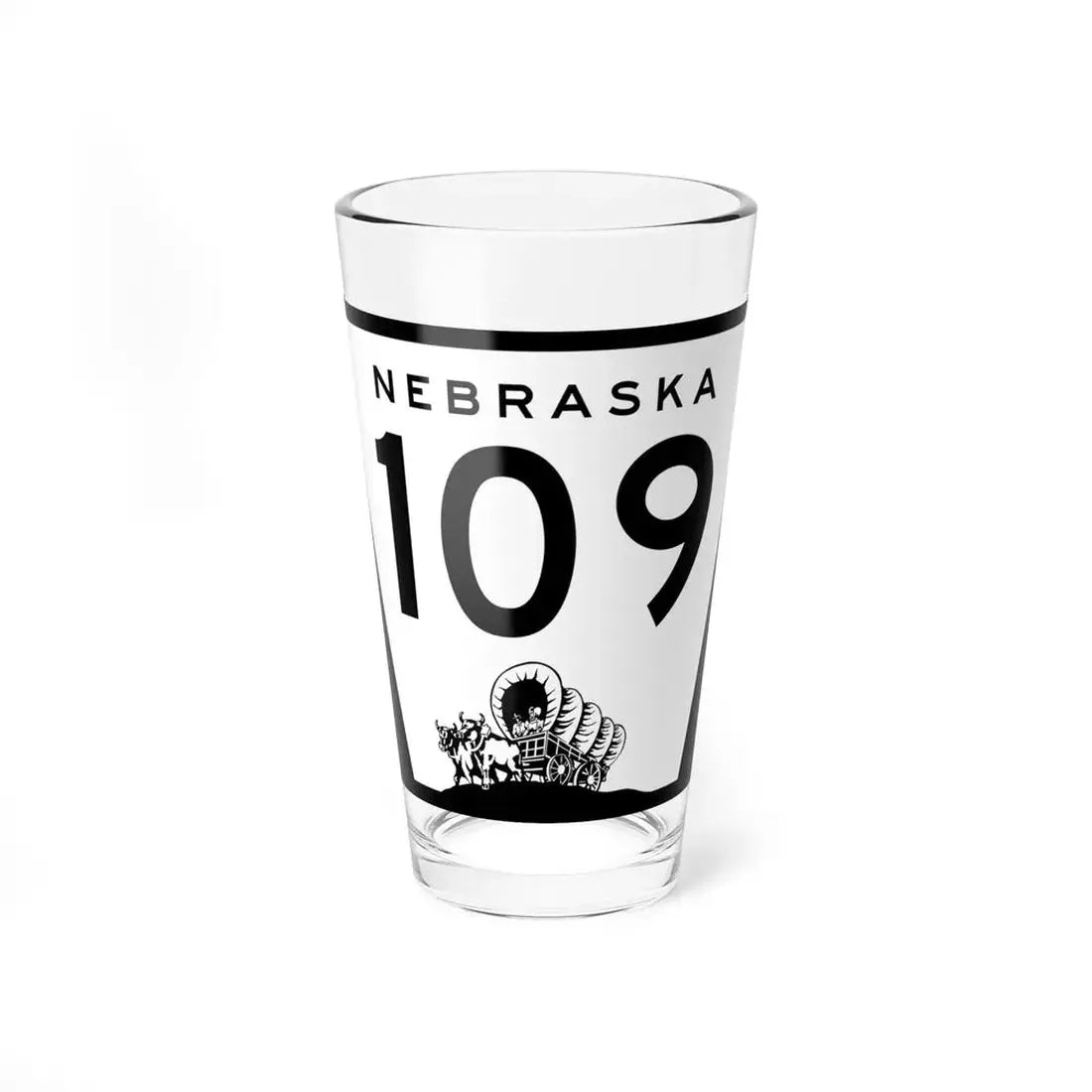 N-109 (Nebraska) (Road Sign) Pint Glss 16oz 16oz - Go Mug Yourself