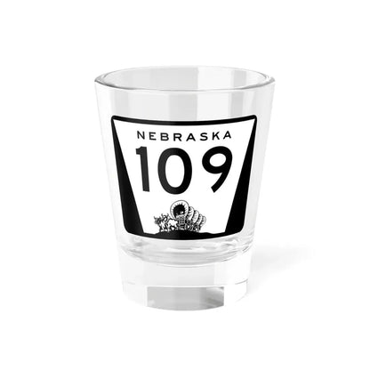 N-109 (Nebraska) (Road Sign) Shot Glass 1.5oz 1.5oz - Go Mug Yourself