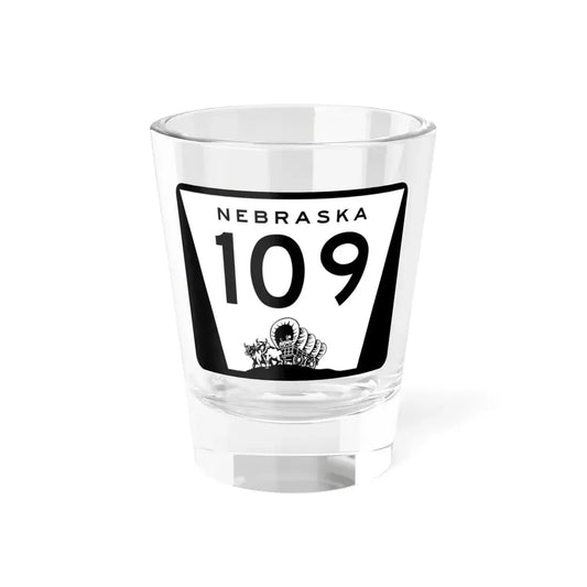 N-109 (Nebraska) (Road Sign) Shot Glass 1.5oz 1.5oz - Go Mug Yourself