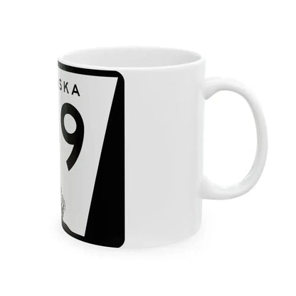 N-109 (Nebraska) (Road Sign) White Coffee Mug - Go Mug Yourself