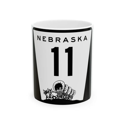 N-11 (Nebraska) (Road Sign) White Coffee Mug 11oz - Go Mug Yourself
