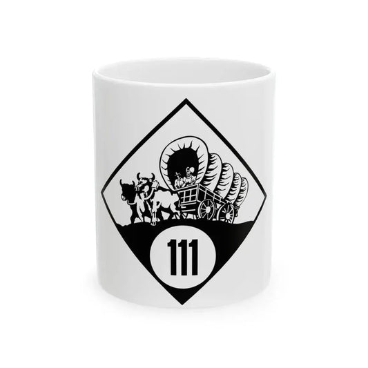 N-111 1926 (Nebraska) (Road Sign) White Coffee Mug 11oz - Go Mug Yourself