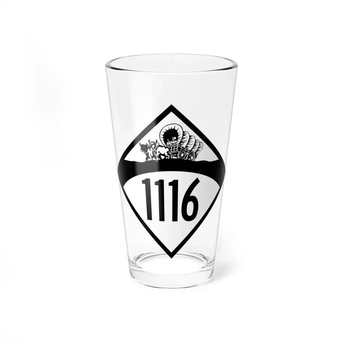 N-1116 1950 (Nebraska) (Road Sign) Pint Glass 16oz 16oz - Go Mug Yourself