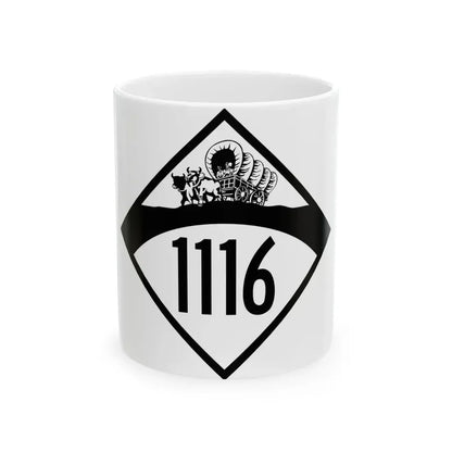 N-1116 1950 (Nebraska) (Road Sign) White Coffee Mug 11oz - Go Mug Yourself