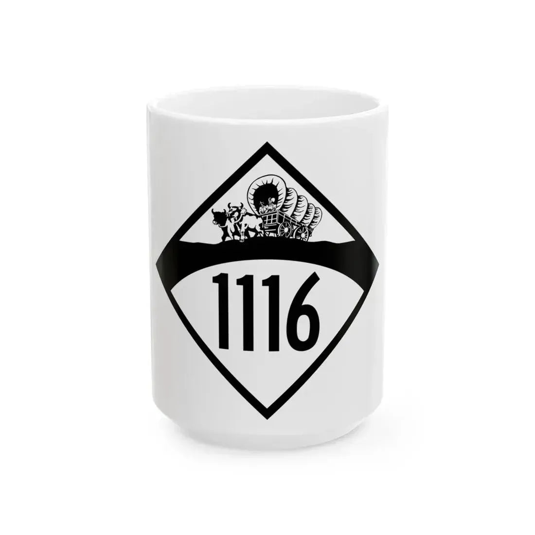 N-1116 1950 (Nebraska) (Road Sign) White Coffee Mug 15oz - Go Mug Yourself
