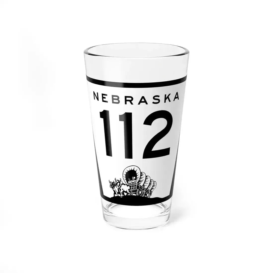 N-112 (Nebraska) (Road Sign) Pint Glass 16oz 16oz - Go Mug Yourself