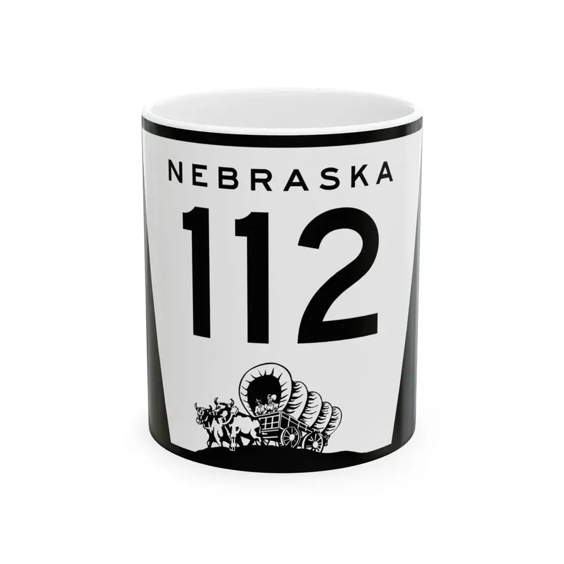 N-112 (Nebraska) (Road Sign) White Coffee Mug 11oz - Go Mug Yourself