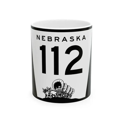 N-112 (Nebraska) (Road Sign) White Coffee Mug 11oz - Go Mug Yourself