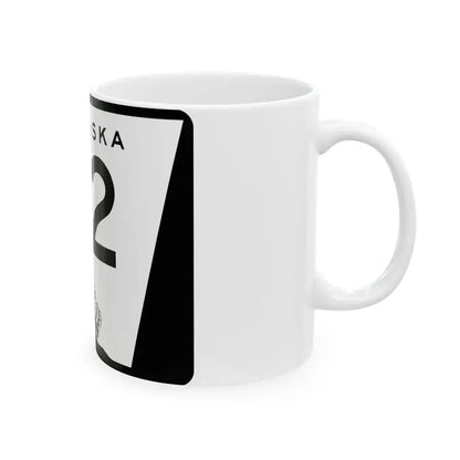 N-112 (Nebraska) (Road Sign) White Coffee Mug - Go Mug Yourself