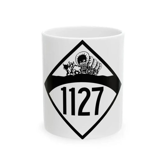 N-1127 1950 (Nebraska) (Road Sign) White Coffee Mug 11oz - Go Mug Yourself