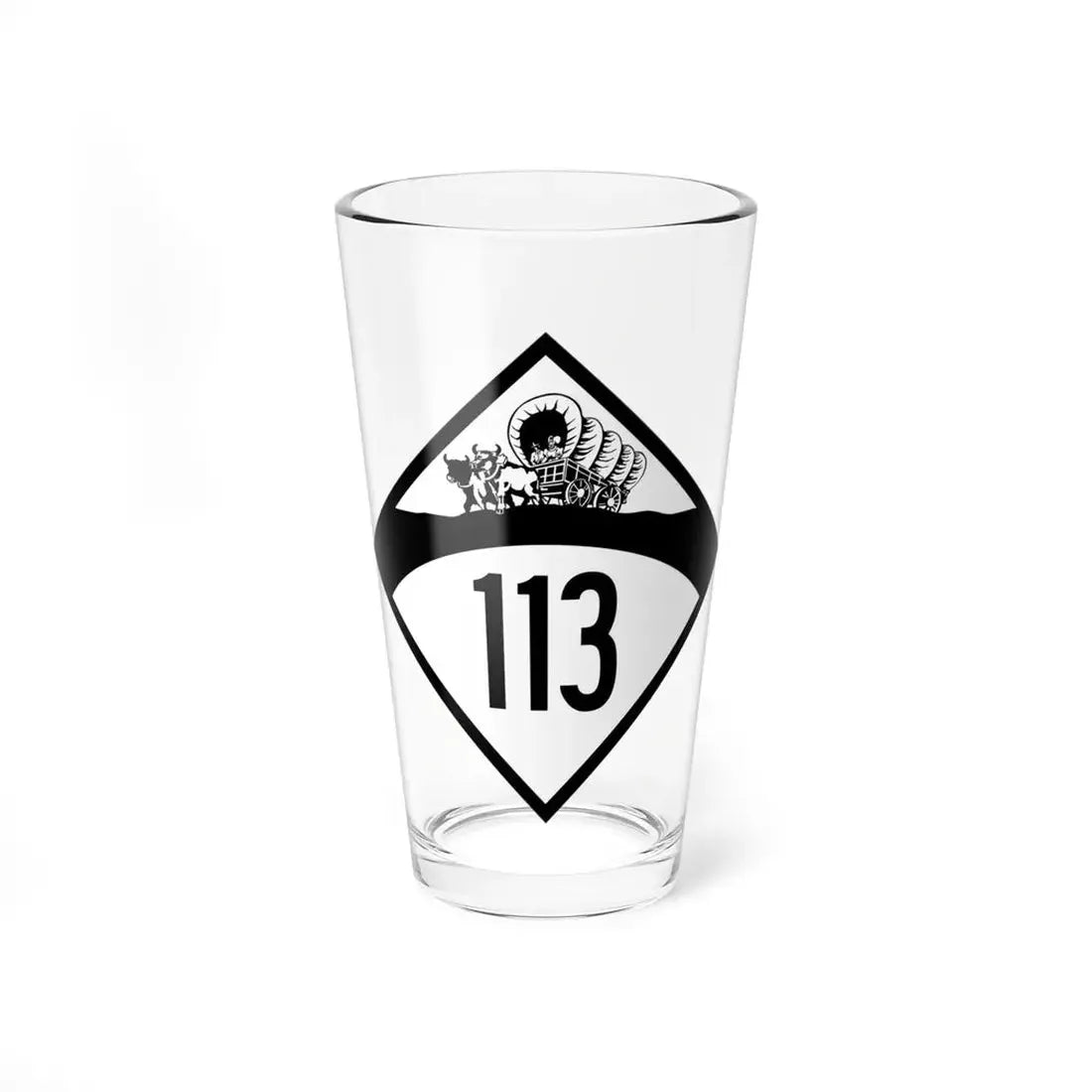 N-113 1950 (Nebraska) (Road Sign) Pint Glss 16oz 16oz - Go Mug Yourself