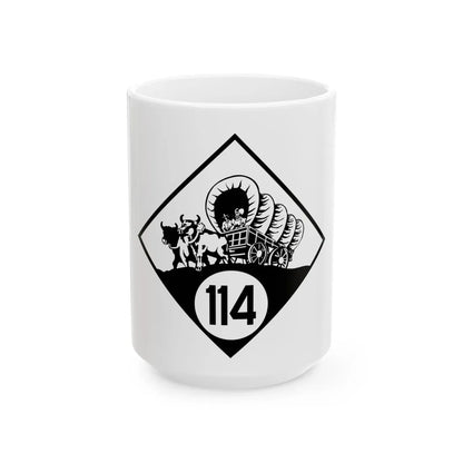 N-114 1926 (Nebraska) (Road Sign) White Coffee Mug 15oz - Go Mug Yourself