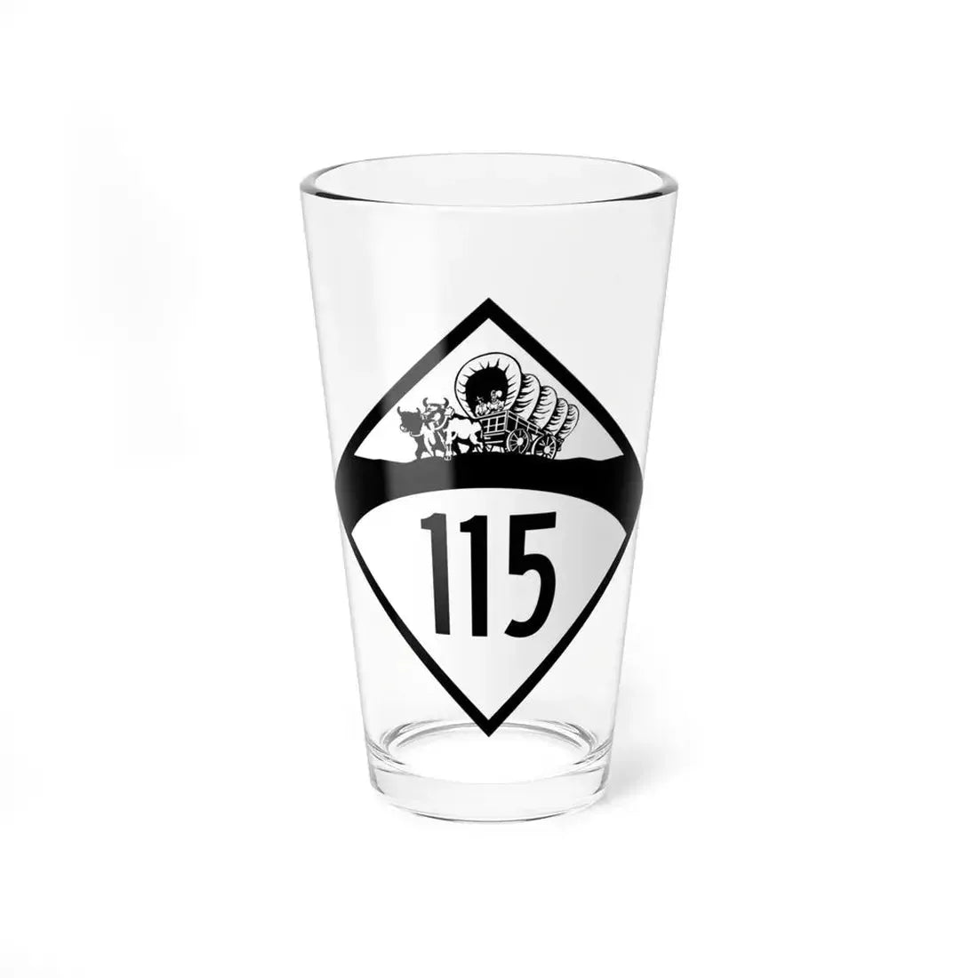 N-115 1950 (Nebraska) (Road Sign) Pint Glass 16oz 16oz - Go Mug Yourself