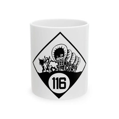 N-116 1926 (Nebraska) (Road Sign) White Coffee Mug 11oz - Go Mug Yourself