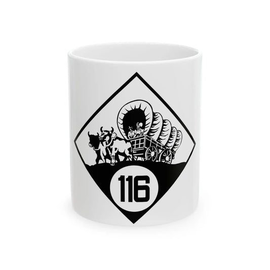 N-116 1926 (Nebraska) (Road Sign) White Coffee Mug 11oz - Go Mug Yourself