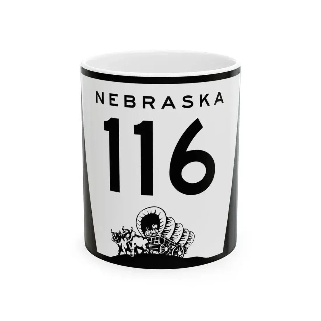 N-116 (Nebraska) (Road Sign) White Coffee Mug 11oz - Go Mug Yourself