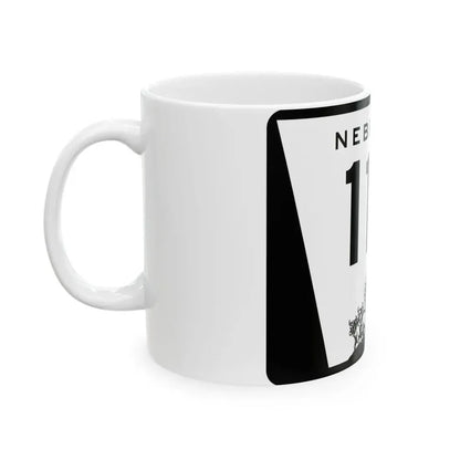 N-116 (Nebraska) (Road Sign) White Coffee Mug - Go Mug Yourself