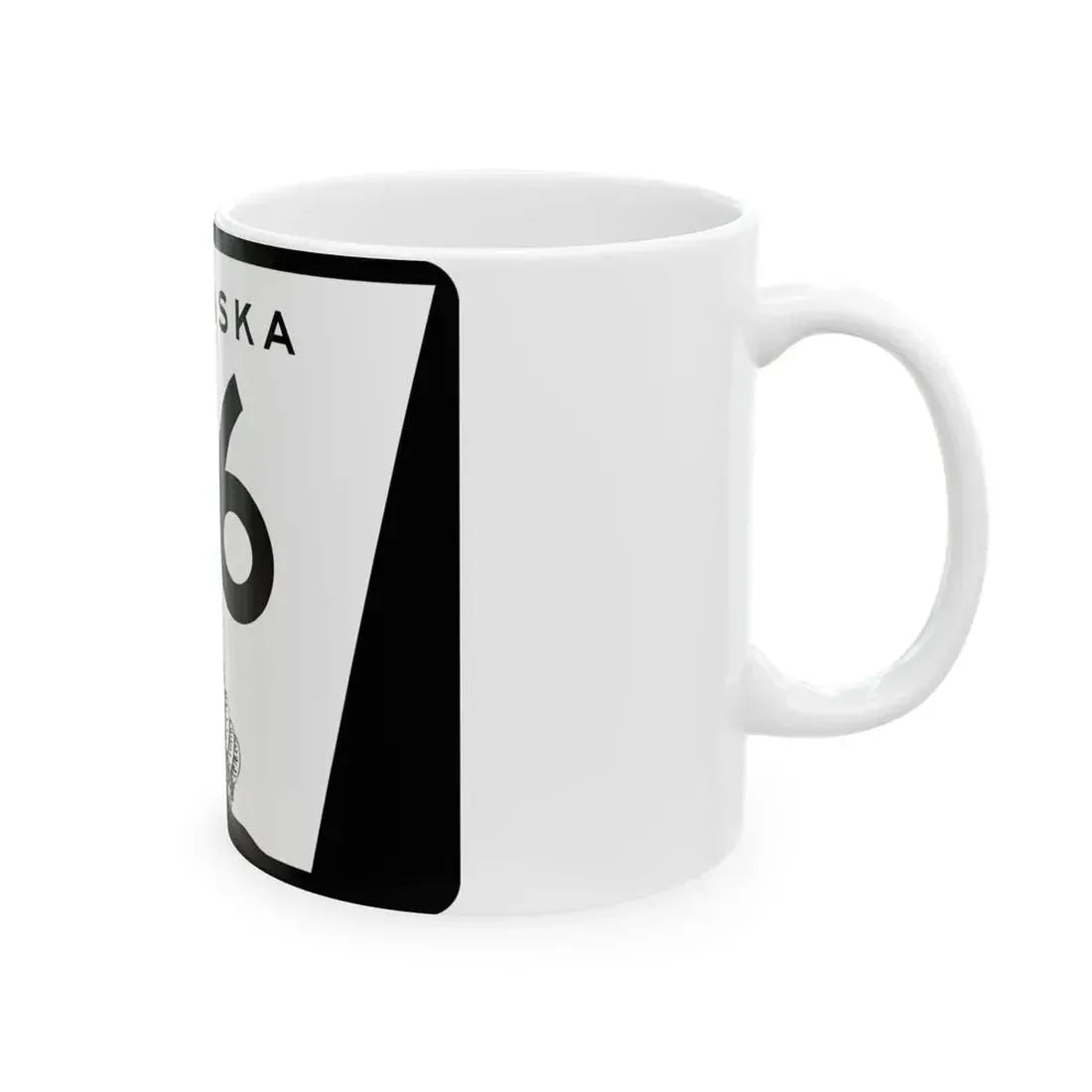 N-116 (Nebraska) (Road Sign) White Coffee Mug - Go Mug Yourself