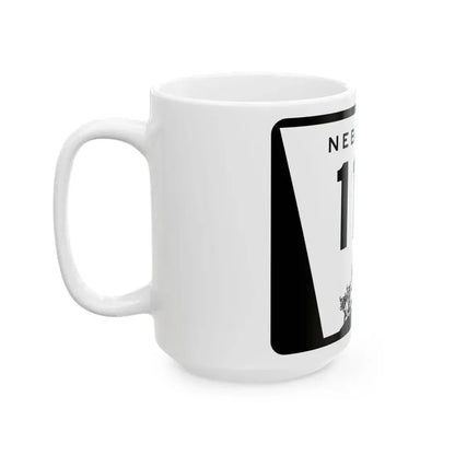 N-116 (Nebraska) (Road Sign) White Coffee Mug - Go Mug Yourself