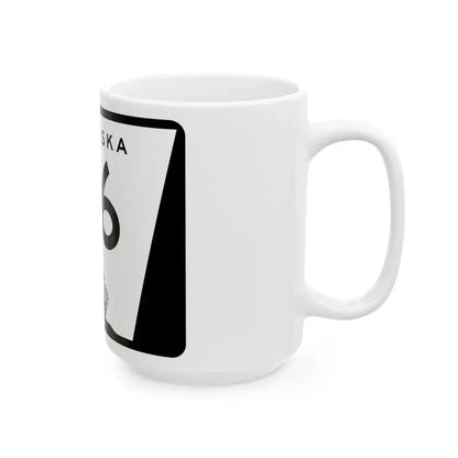 N-116 (Nebraska) (Road Sign) White Coffee Mug - Go Mug Yourself