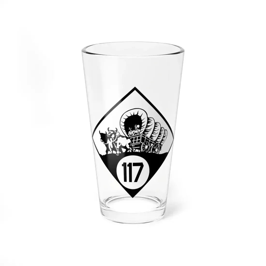 N-117 1926 (Nebraska) (Road Sign) Pint Glass 16oz 16oz - Go Mug Yourself