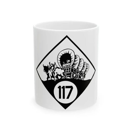 N-117 1926 (Nebraska) (Road Sign) White Coffee Mug 11oz - Go Mug Yourself