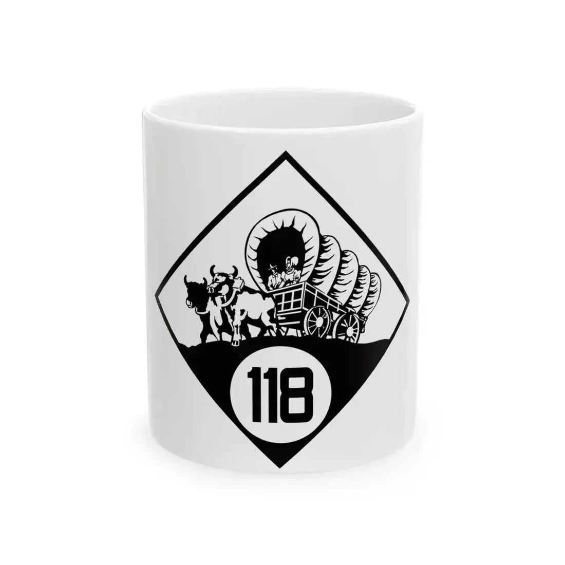 N-118 1926 (Nebraska) (Road Sign) White Coffee Mug 11oz - Go Mug Yourself