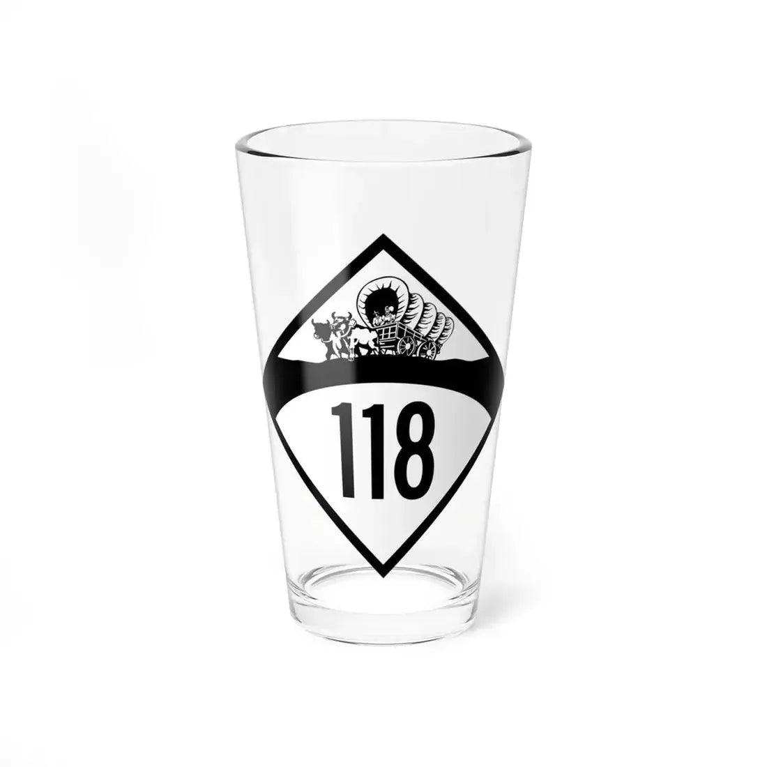 N-118 1950 (Nebraska) (Road Sign) Pint Glass 16oz 16oz - Go Mug Yourself
