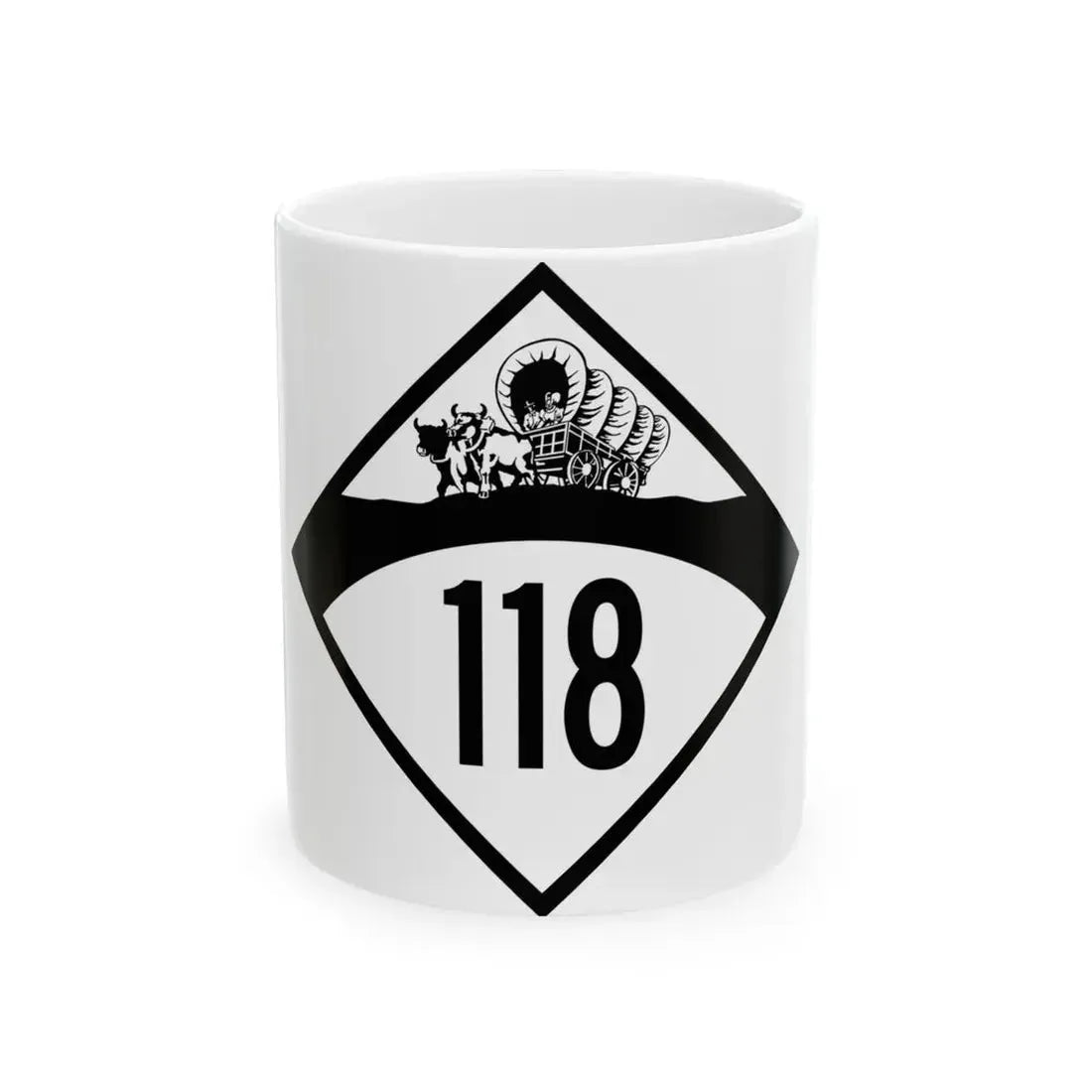 N-118 1950 (Nebraska) (Road Sign) White Coffee Mug 11oz - Go Mug Yourself