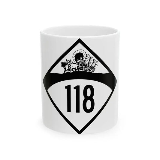 N-118 1950 (Nebraska) (Road Sign) White Coffee Mug 11oz - Go Mug Yourself