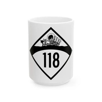 N-118 1950 (Nebraska) (Road Sign) White Coffee Mug 15oz - Go Mug Yourself