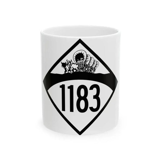 N-1183 1950 (Nebraska) (Road Sign) White Coffee Mug 11oz - Go Mug Yourself