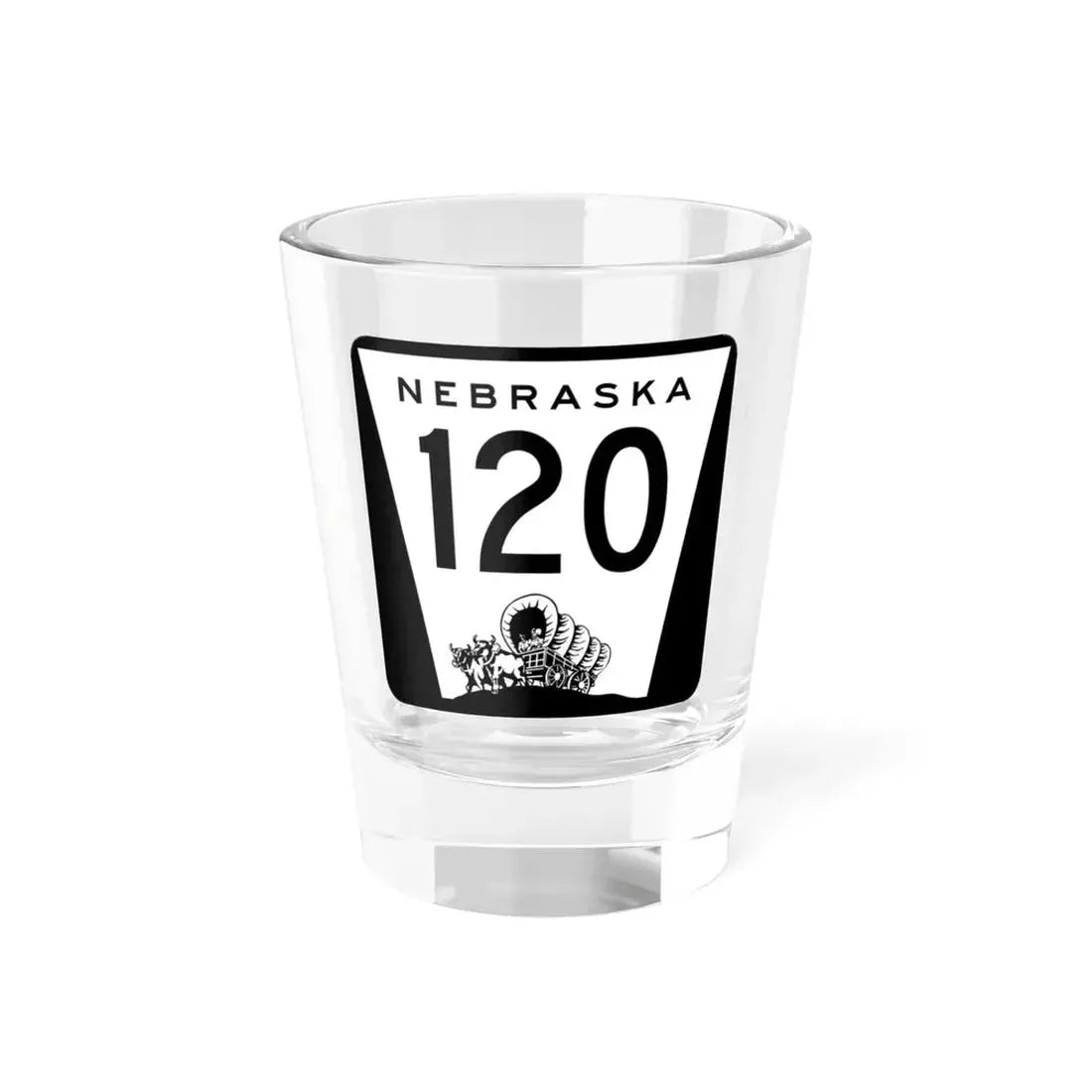 N-120 1967 (Nebraska) (Road Sign) Shot Glass 1.5oz 1.5oz - Go Mug Yourself
