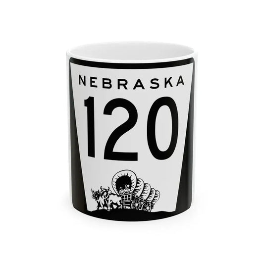 N-120 1967 (Nebraska) (Road Sign) White Coffee Mug 11oz - Go Mug Yourself