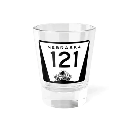 N-121 (Nebraska) (Road Sign) Shot Glass 1.5oz 1.5oz - Go Mug Yourself