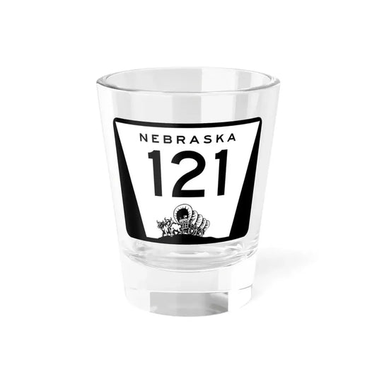 N-121 (Nebraska) (Road Sign) Shot Glass 1.5oz 1.5oz - Go Mug Yourself