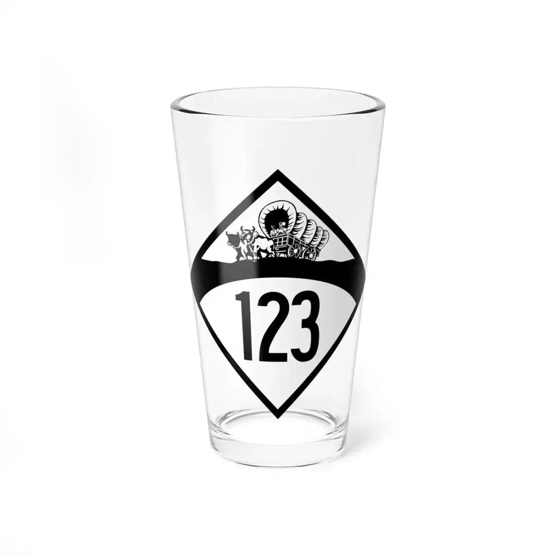 N-123 1950 (Nebraska) (Road Sign) Pint Glass 16oz 16oz - Go Mug Yourself