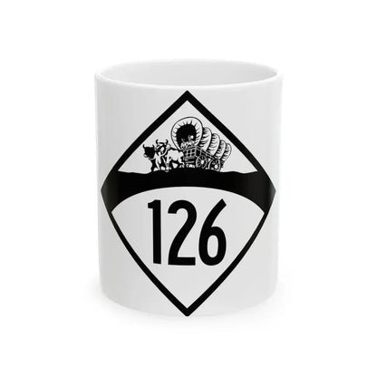 N-126 1950 (Nebraska) (Road Sign) White Coffee Mug 11oz - Go Mug Yourself