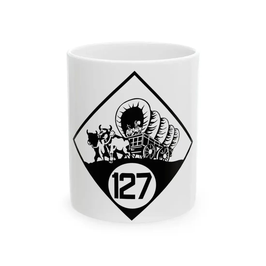 N-127 1926 (Nebraska) (Road Sign) White Coffee Mug 11oz - Go Mug Yourself