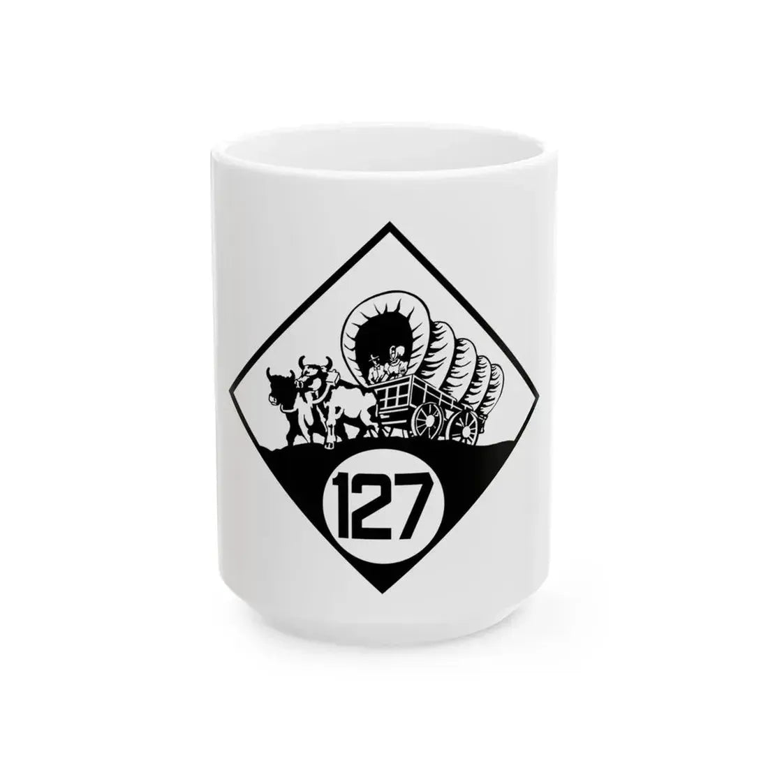 N-127 1926 (Nebraska) (Road Sign) White Coffee Mug 15oz - Go Mug Yourself