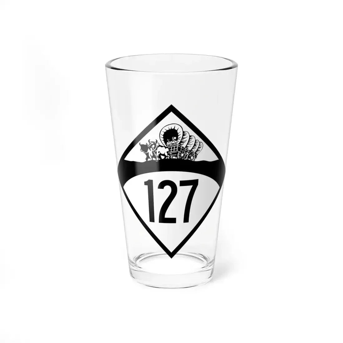N-127 1950 (Nebraska) (Road Sign) Pint Glass 16oz 16oz - Go Mug Yourself