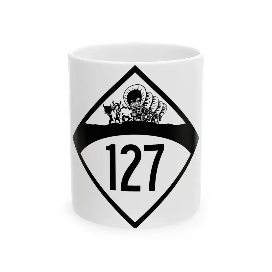 N-127 1950 (Nebraska) (Road Sign) White Coffee Mug 11oz - Go Mug Yourself