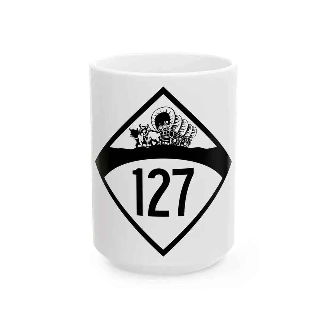 N-127 1950 (Nebraska) (Road Sign) White Coffee Mug 15oz - Go Mug Yourself