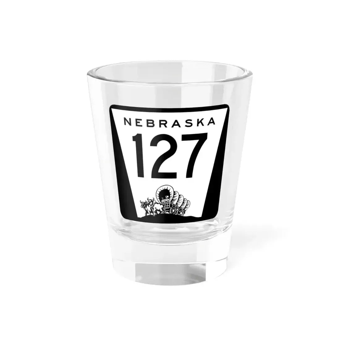 N-127 1967 (Nebraska) (Road Sign) Shot Glass 1.5oz 1.5oz - Go Mug Yourself