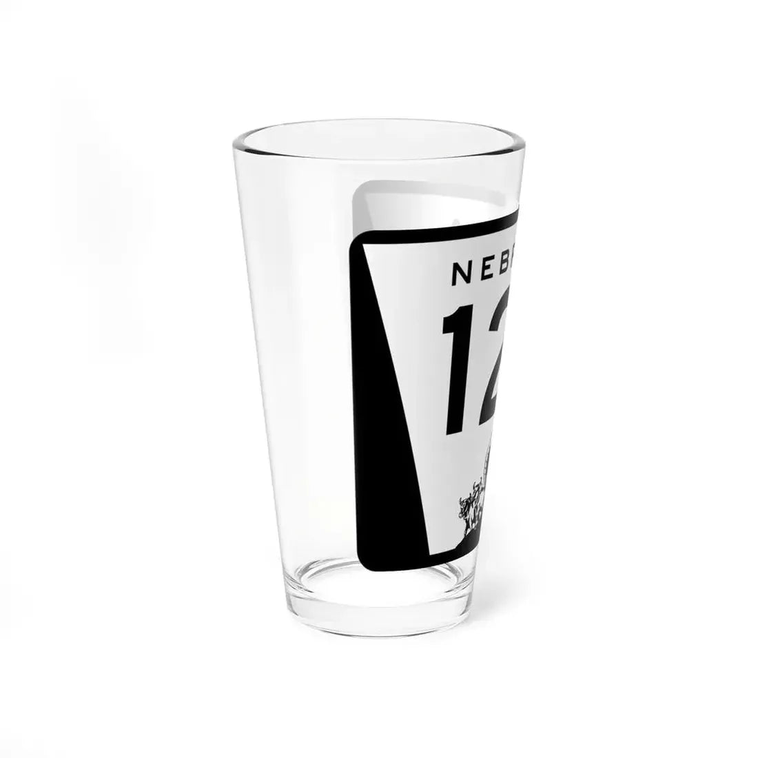N-128 (Nebraska) (Road Sign) Pint Glss 16oz - Go Mug Yourself