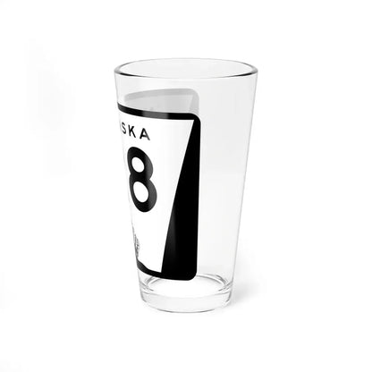 N-128 (Nebraska) (Road Sign) Pint Glss 16oz - Go Mug Yourself